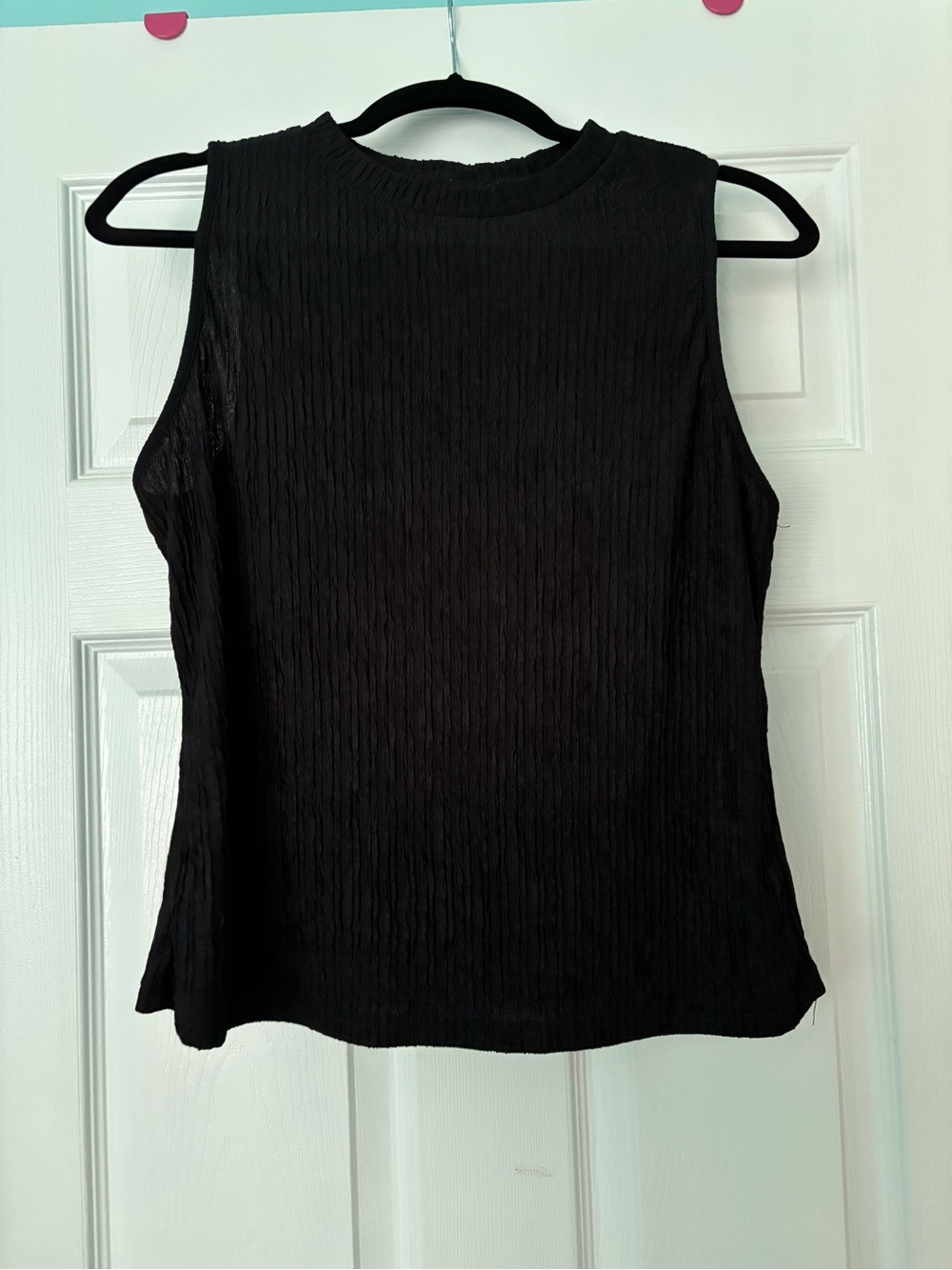 SHEIN Black Sleeveless Textured Tank